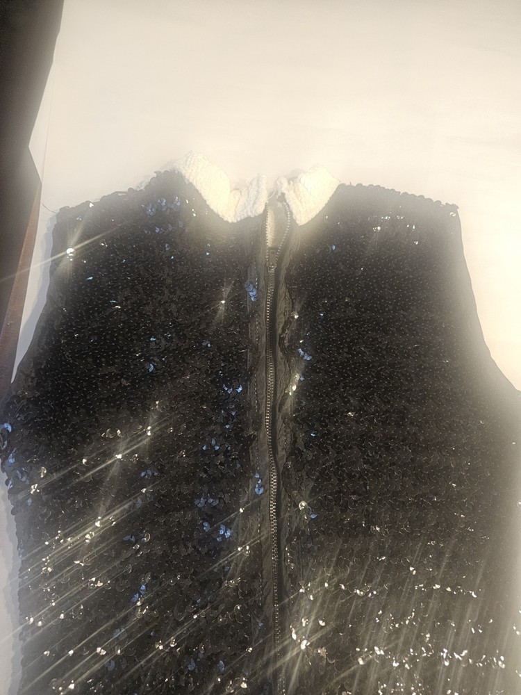 Black And White Sequin Unitard Jazz Dance Small/Medium