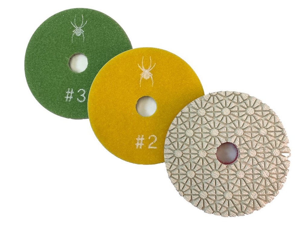 4" Spider 3 Step White Label Pads #2