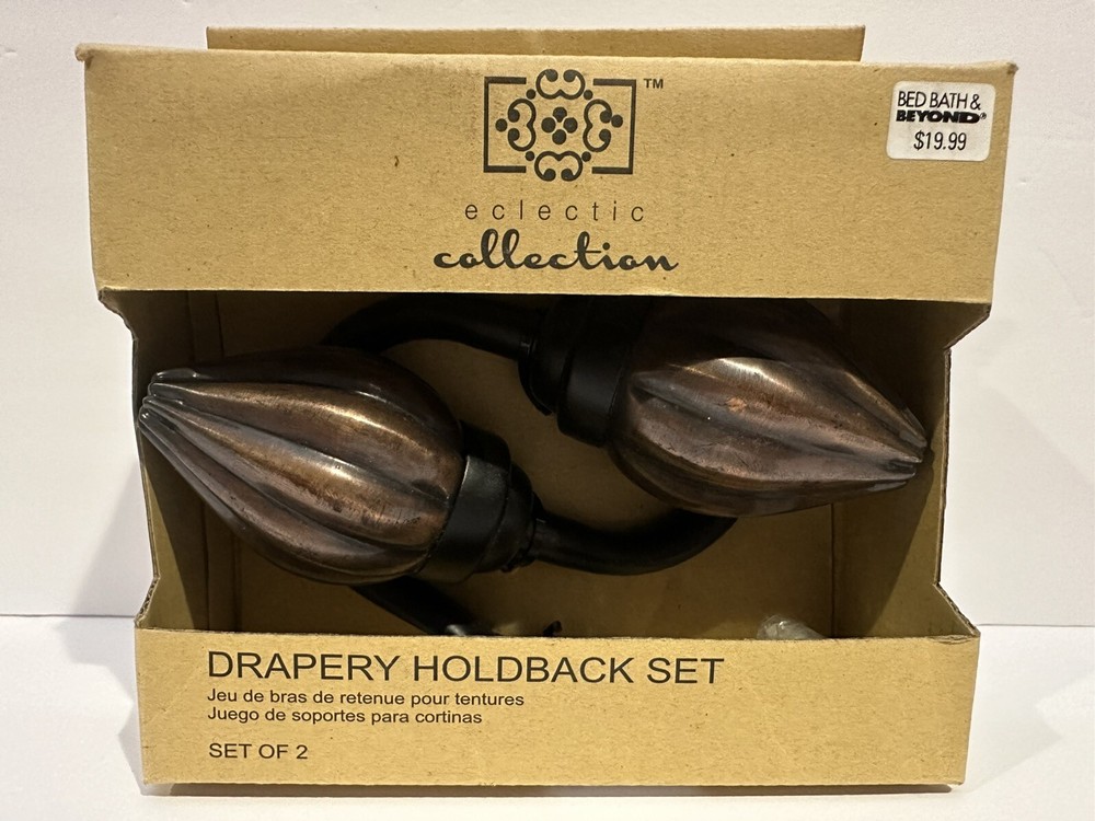 Set Of 2 Bed Bath Beyond Eclectic Collection Drapery Holdbacks