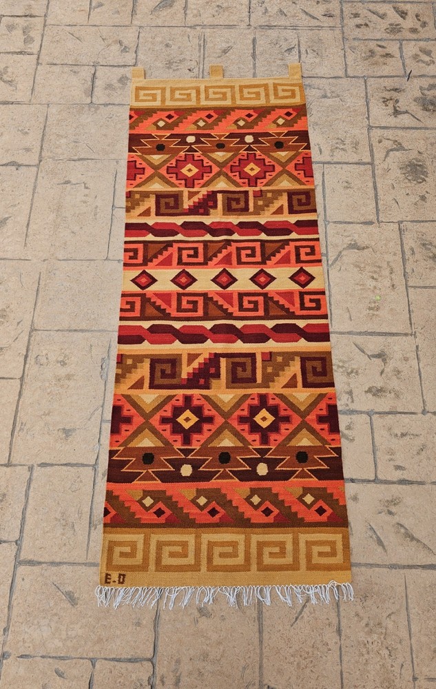 Hand Woven Peruvian Tapestry 24x64 Inches