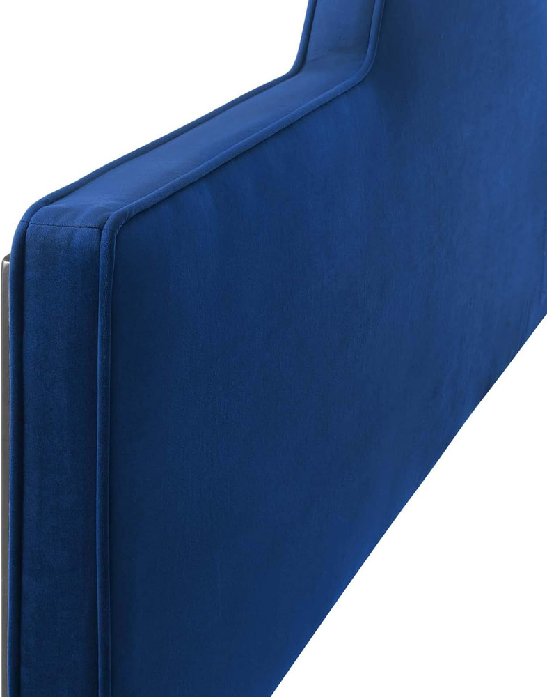 Dawn Performance Velvet Headboard, King/Ca King, Navy