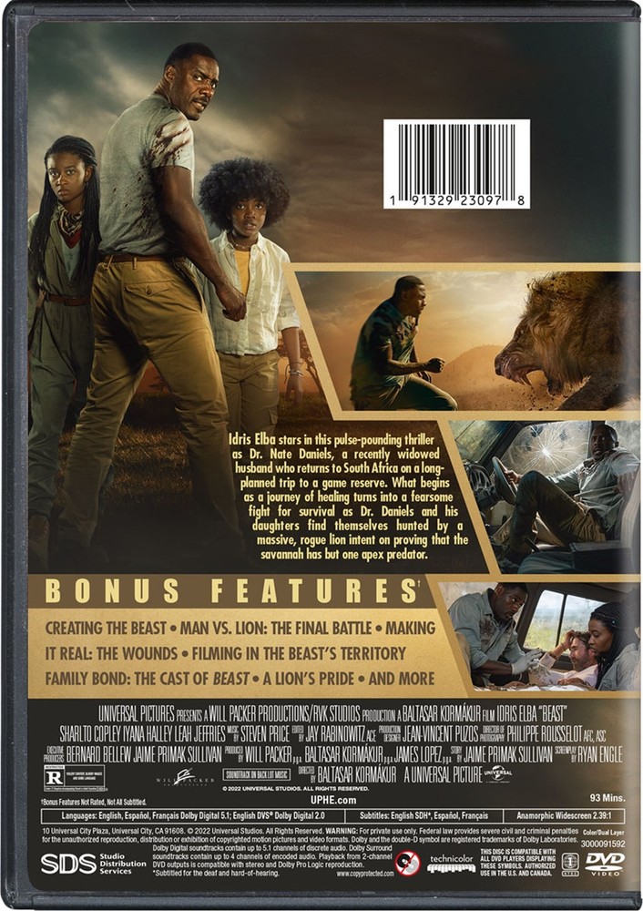 Beast DVD Idris Elba NEW