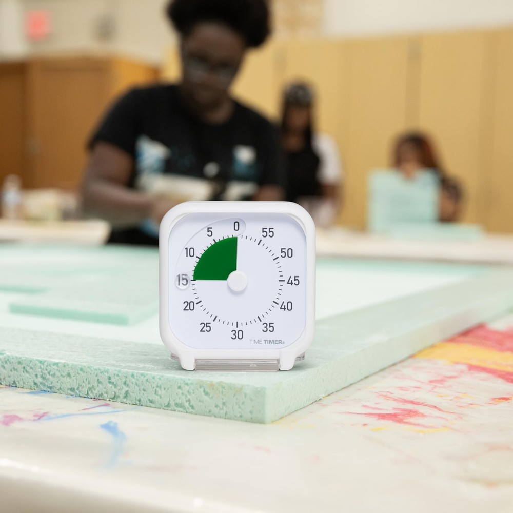 Time Timer 3 Inch Visual Timer – 60-Minute Quiet Portable Countdown Timer for Ki