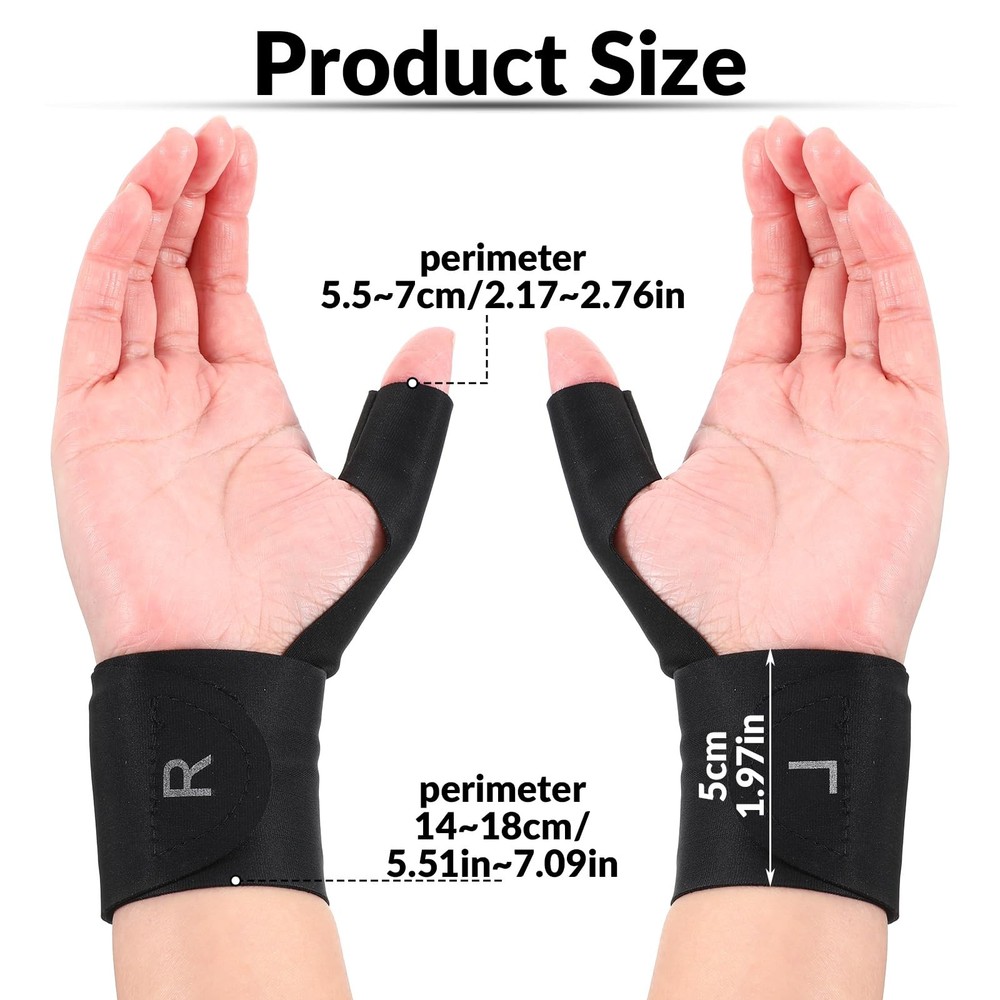 Wanmu 2 Pcs Thumb Wrist Brace Compression Sleeve, Elastic Protector Support...