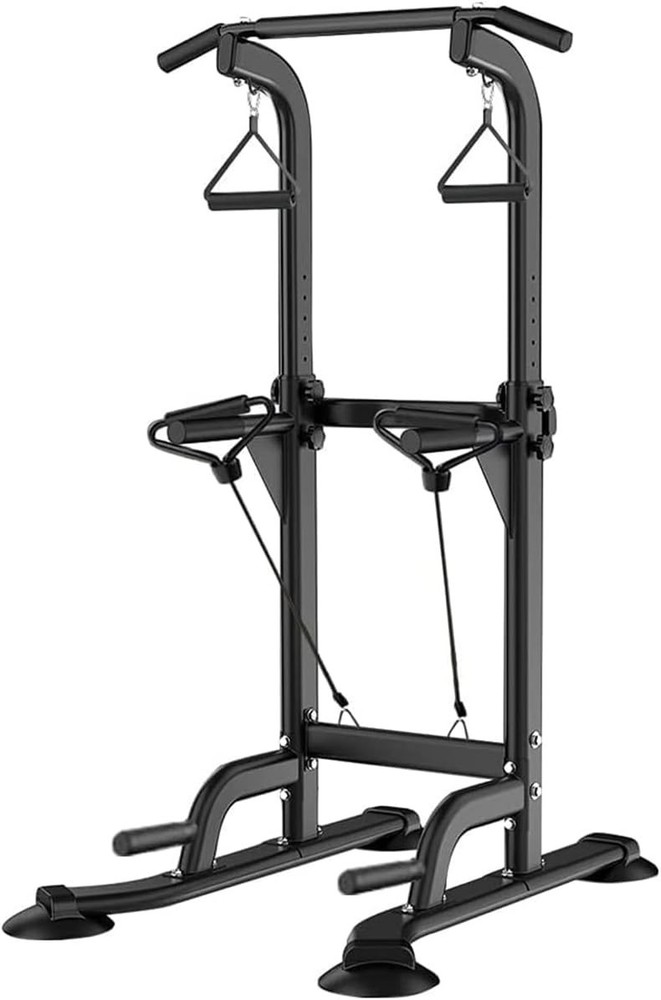 Adjustable Bench Power Tower Dip Station Pull up Bar Strength Training Workout