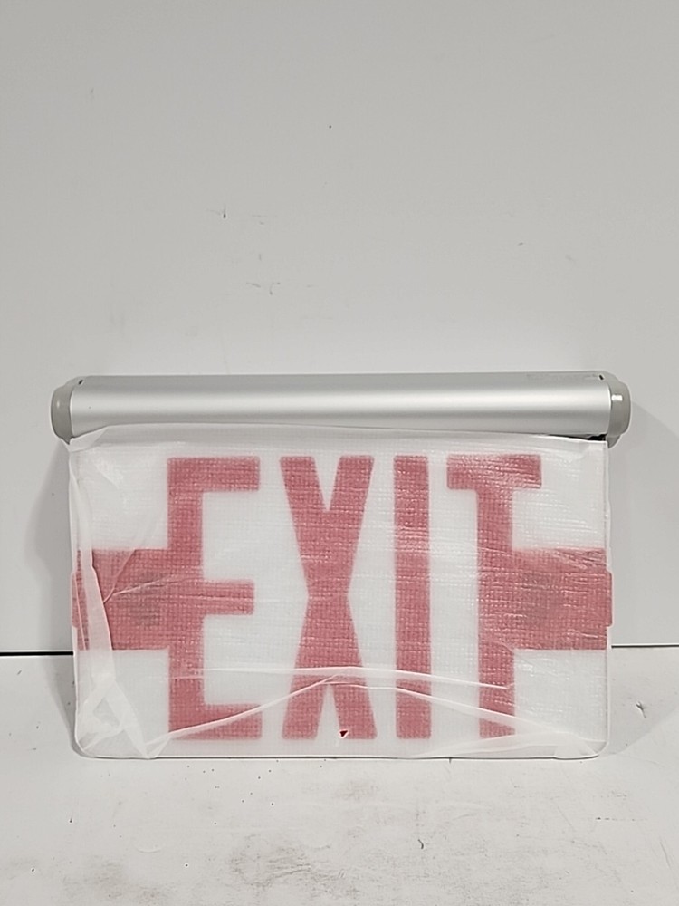 Exitronix S903-WB-SR-RM-AG Universal RED LED Edgelit Exit Sign