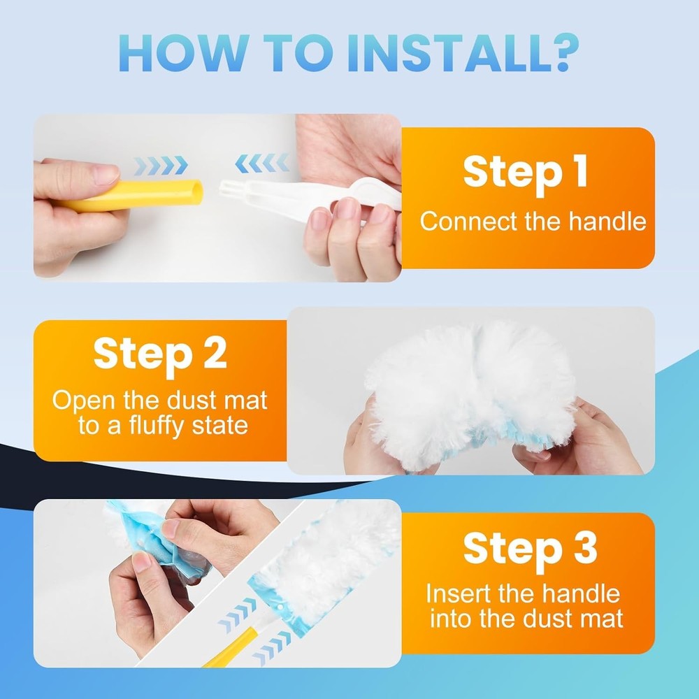 Duster Refills Compatible with Swiffer® Duster, 60 Count Heavy Duty Duster Refil