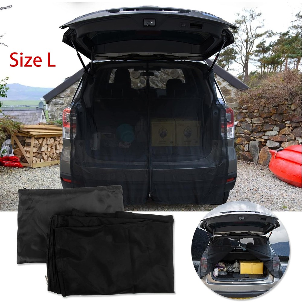 Windshield Sunshade Screen, Car Tailgate Mosquito Net Rear Magnetic Cargo Nets