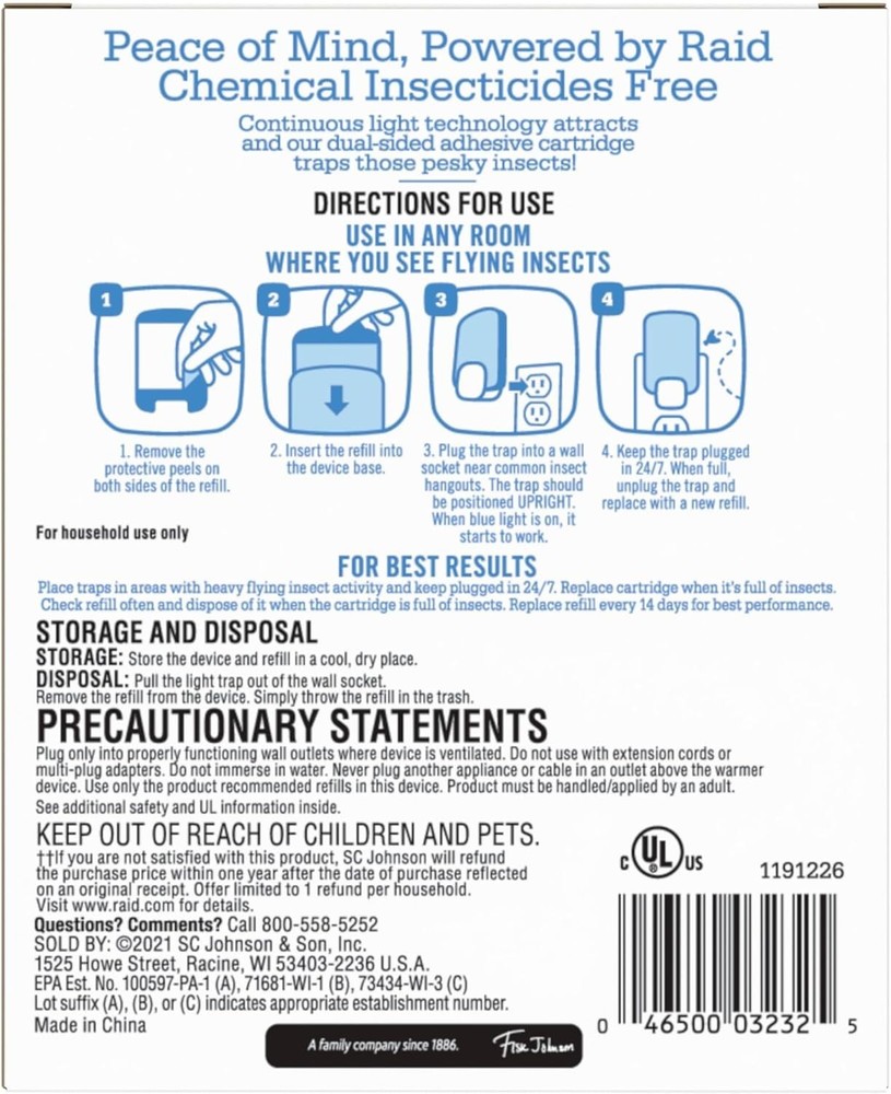 Raid Essentials Flying Insect Light Trap Starter Kit