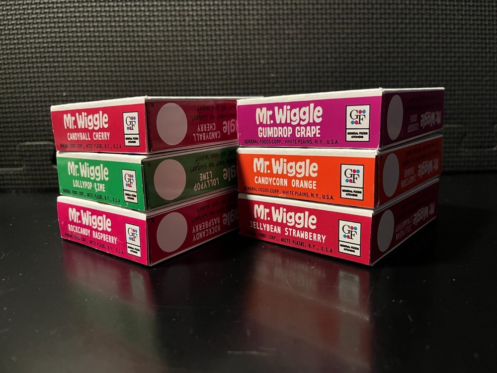 Mr Wiggle jello - 6 empty custom design display boxes