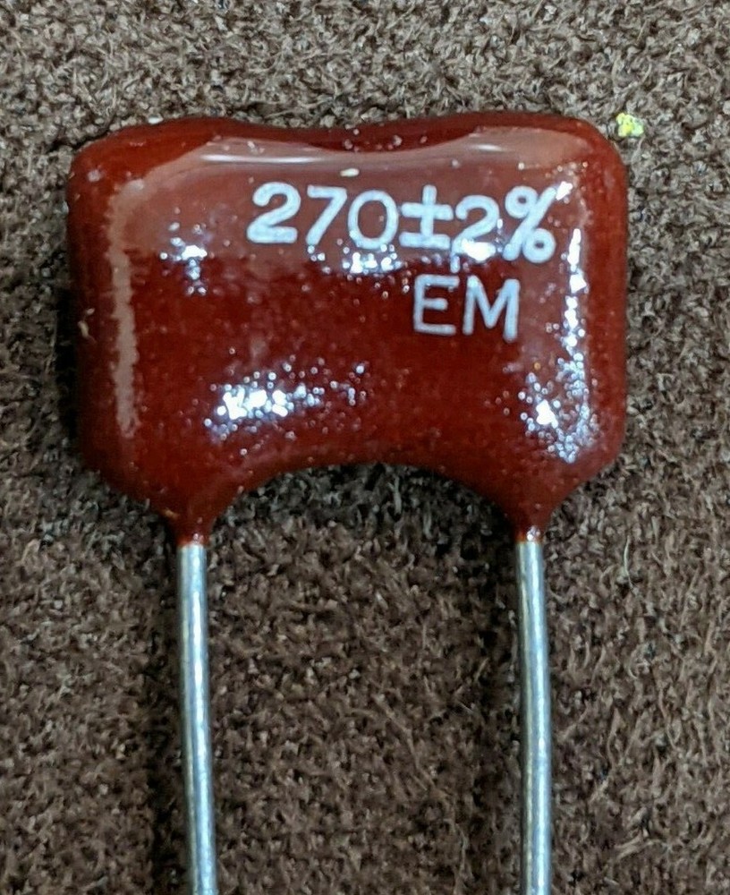 EM capacitor 270pf +/- 2% Dipped - Brown Coated (5pcs)