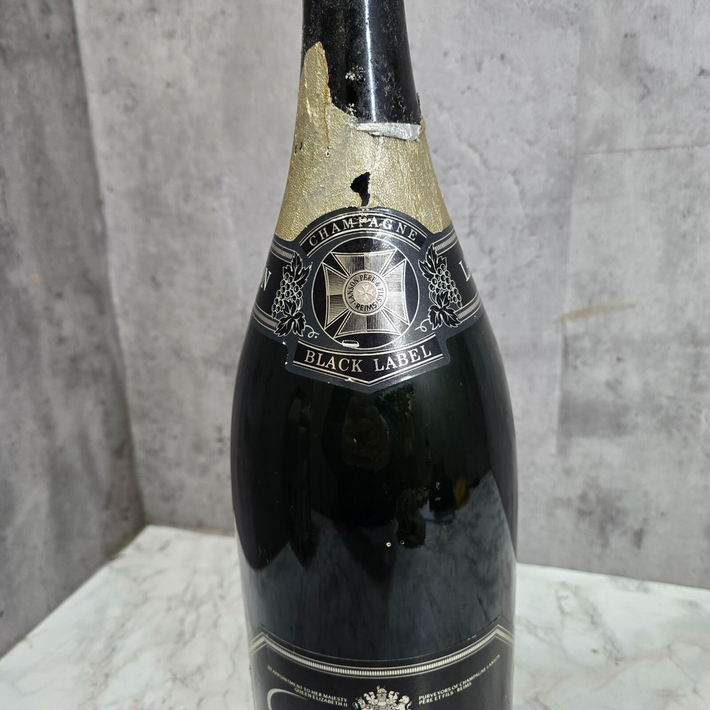 Large 300cl Lanson Champagne Black Label Brut Bottle Shop Display Empty