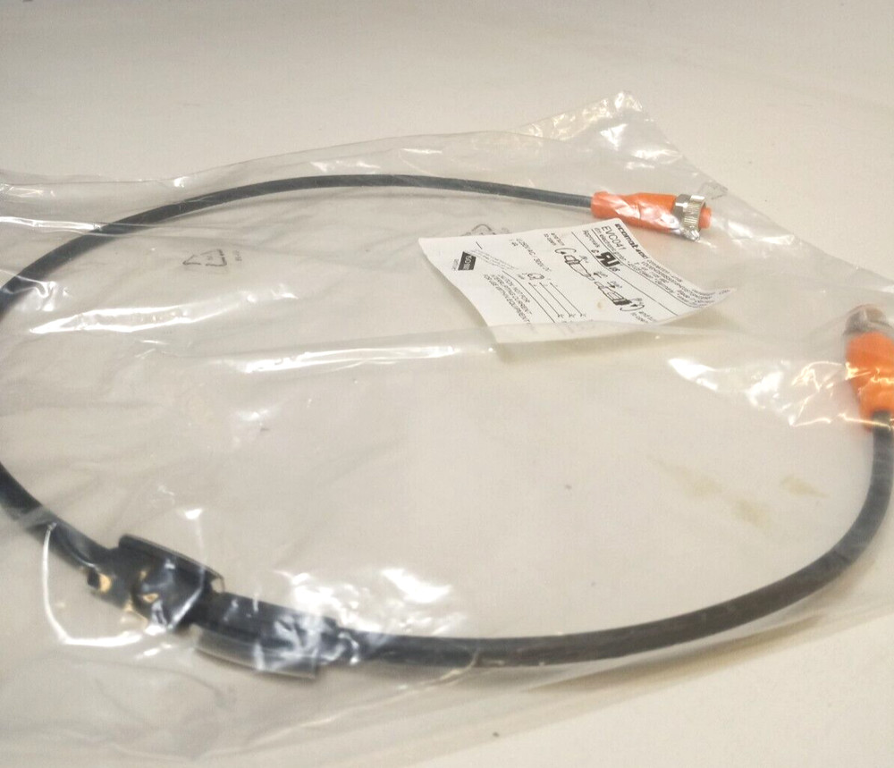 2x ifm electronic EVC041 interconnect cable 3 pole cable 0.6m