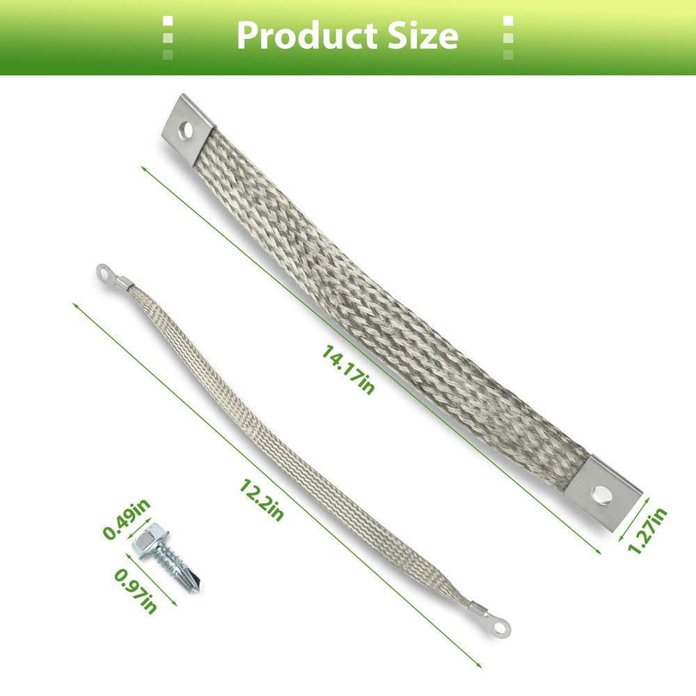 40140 Engine Braided Ground Strap Kit Set of 4