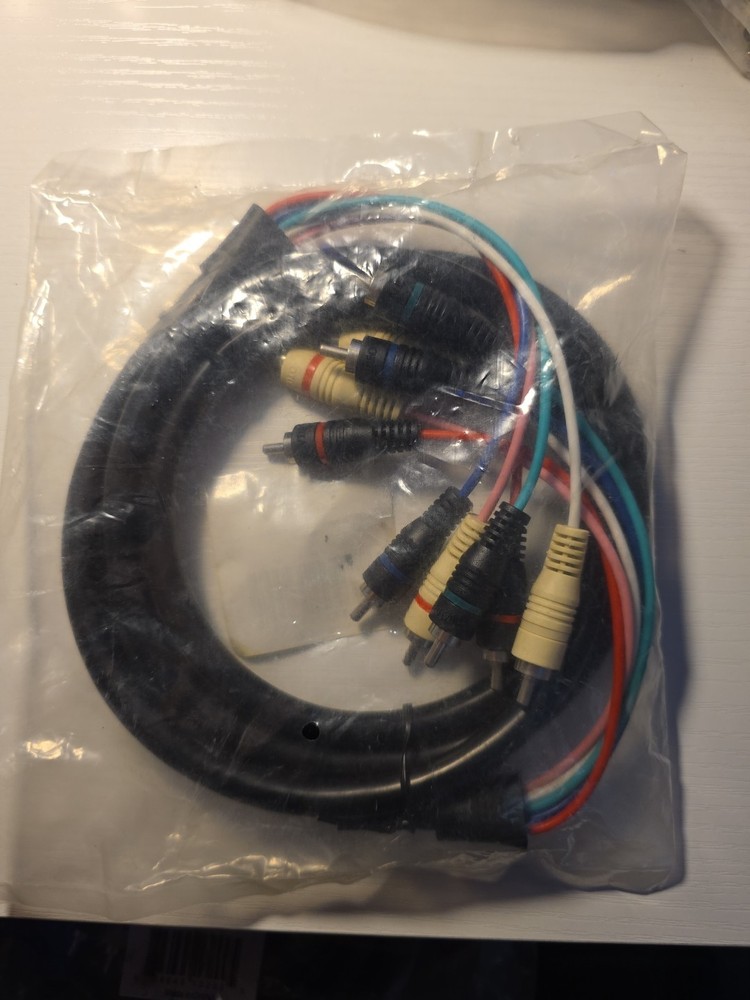 5 RCA Mini Component A/V Cable 6FT Black new