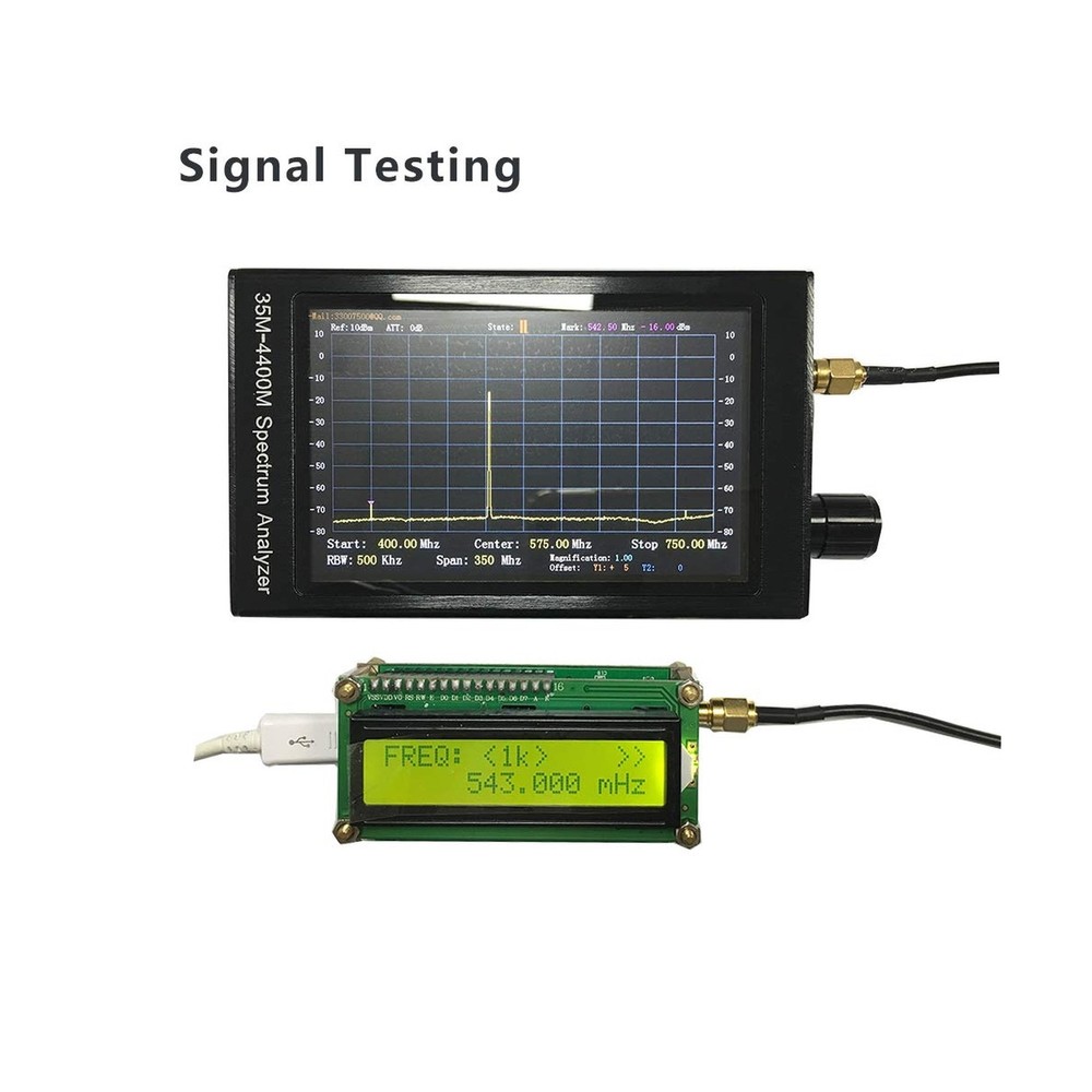 Portable Spectrum Analyzer 4.3'' Handheld Tiny Frequency Analyzer 35MHz to 44...