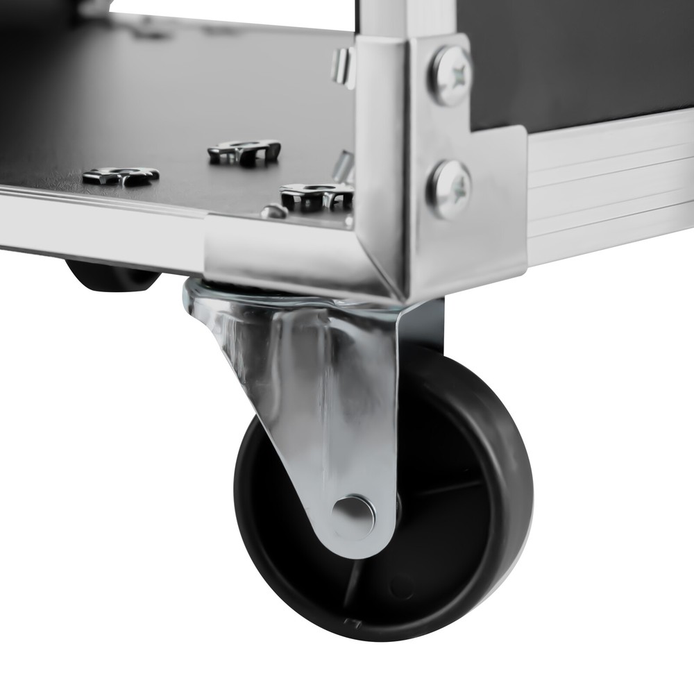 16U Server Rack Open Frame With Casters 4 Post Quick Assembly 19inch Data Rack