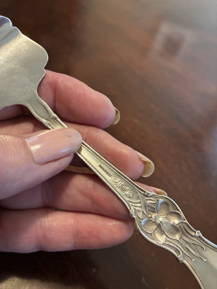 Antique Manchester Sterling Silver Serving Fork