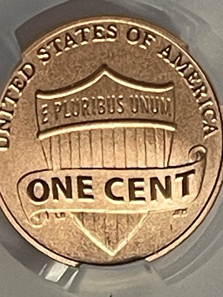 2017-S Lincoln Cent Shield Reverse Enhanced Unc CAC MS 69 RD Bay Bridge Label