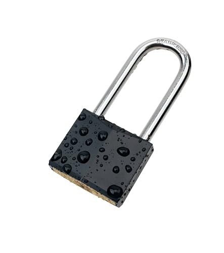 8-Pack Keyed Alike Padlocks, Rustproof Brass Locks with Long Shackle for Gates,
