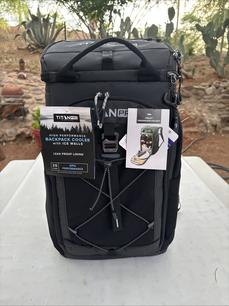 Arctic Zone Titan Pro 26 Can Backpack Cooler Black