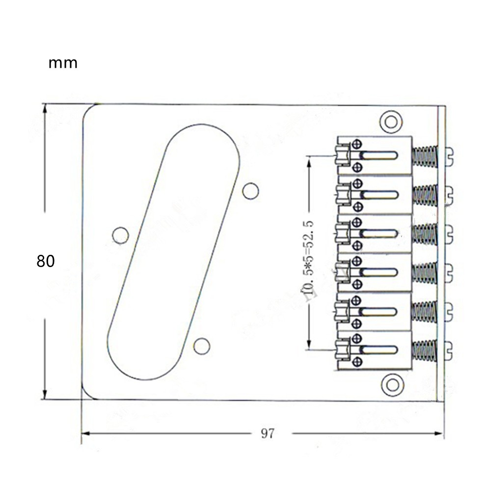 6 String Saddle Volume Control Electric Guitar Bridge Plate For Fender Tele