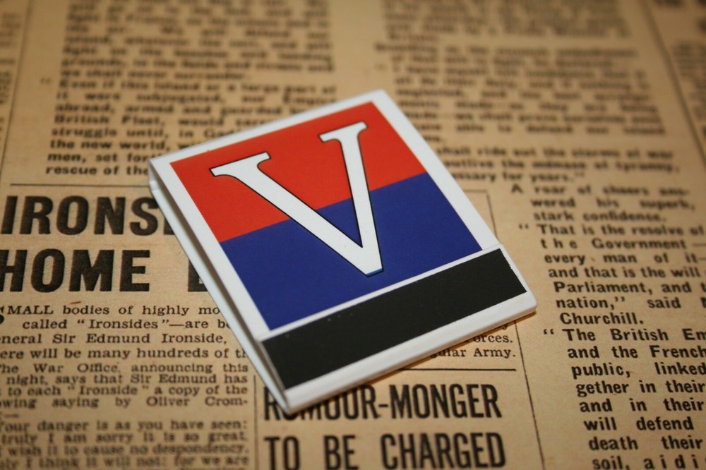 V for Victory Matchbook - Useable reenactor item with real matches