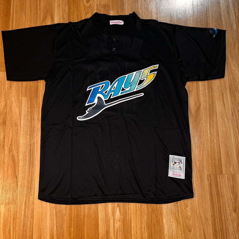 Wade Boggs Tampa Bay Devil Rays Stitched Black Jersey