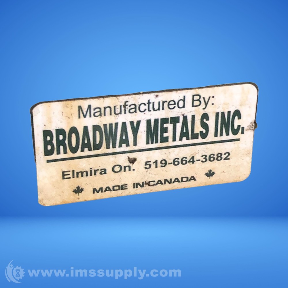 Broadway Metals Inc. 28849 Solid Sided Metal Container USIP