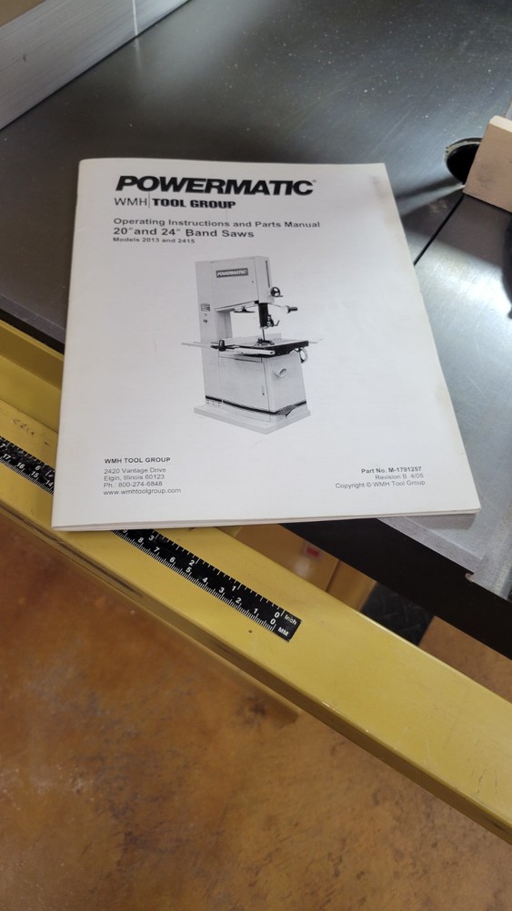 Powermatic 2013-3 20" vertical bandsaw