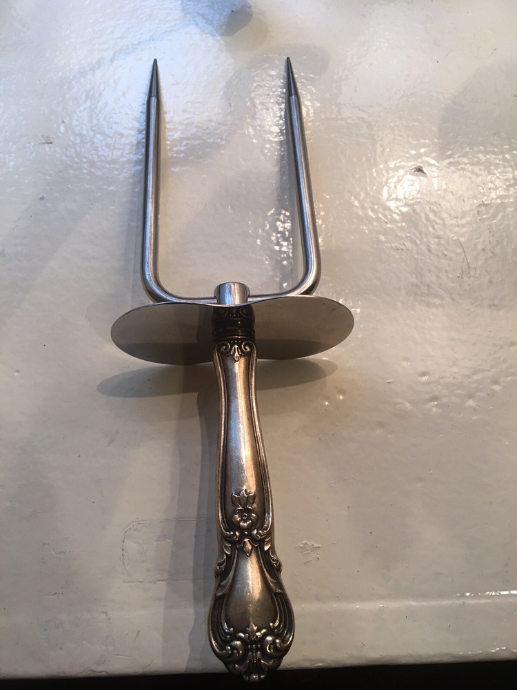 MEAT CARVING STERLING HANDLE FORK