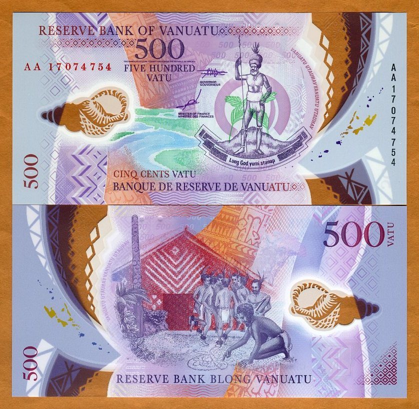Vanuatu, 500 vatu, 2017, P-18, AA-Prefix, POLYMER, UNC