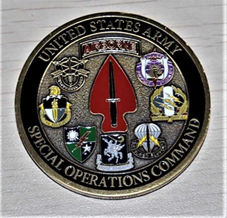 Delta Force Army Special Operations Command Challenge Coin #2 De Opresso SEAL PJ