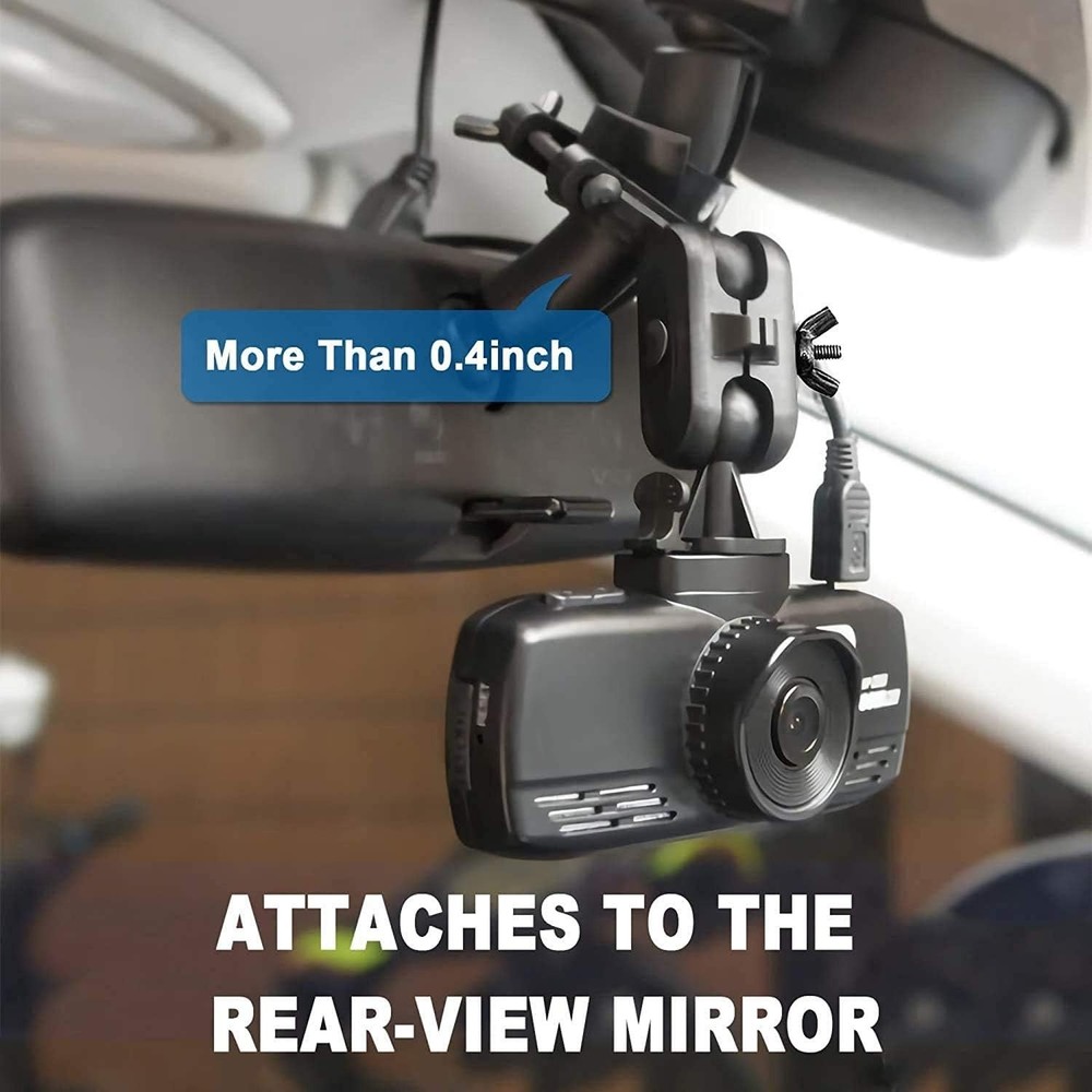 16-Piece Adjustable Dash Cam Mount Kit - Secure & Versatile Vehicle Solution