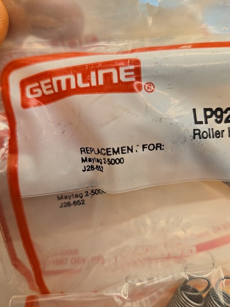 Washer Part # LP921 - 2-5000 Roller & Spring 205000 (7E3)