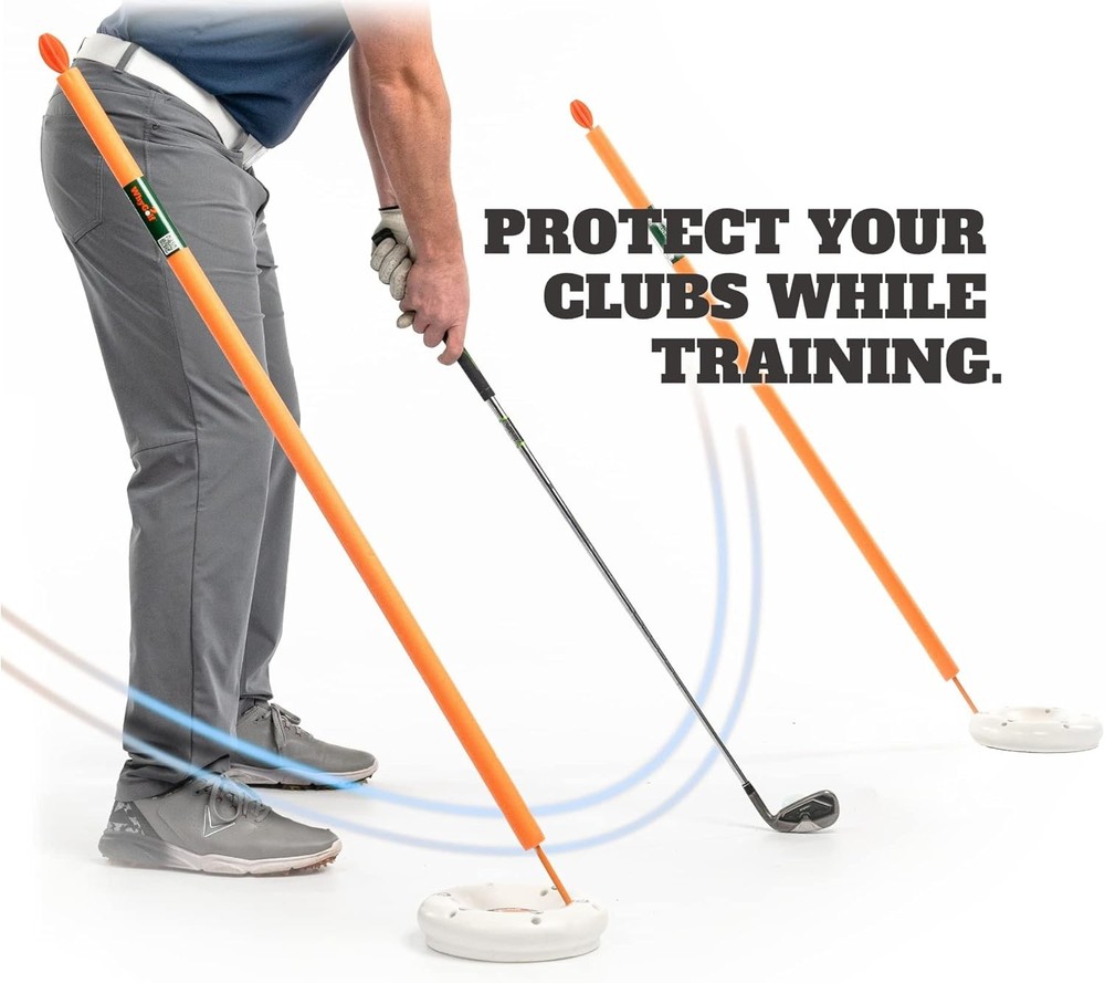 Padded Golf Alignment Rods - Golf Alignment Sticks with Protective Padding, Crea