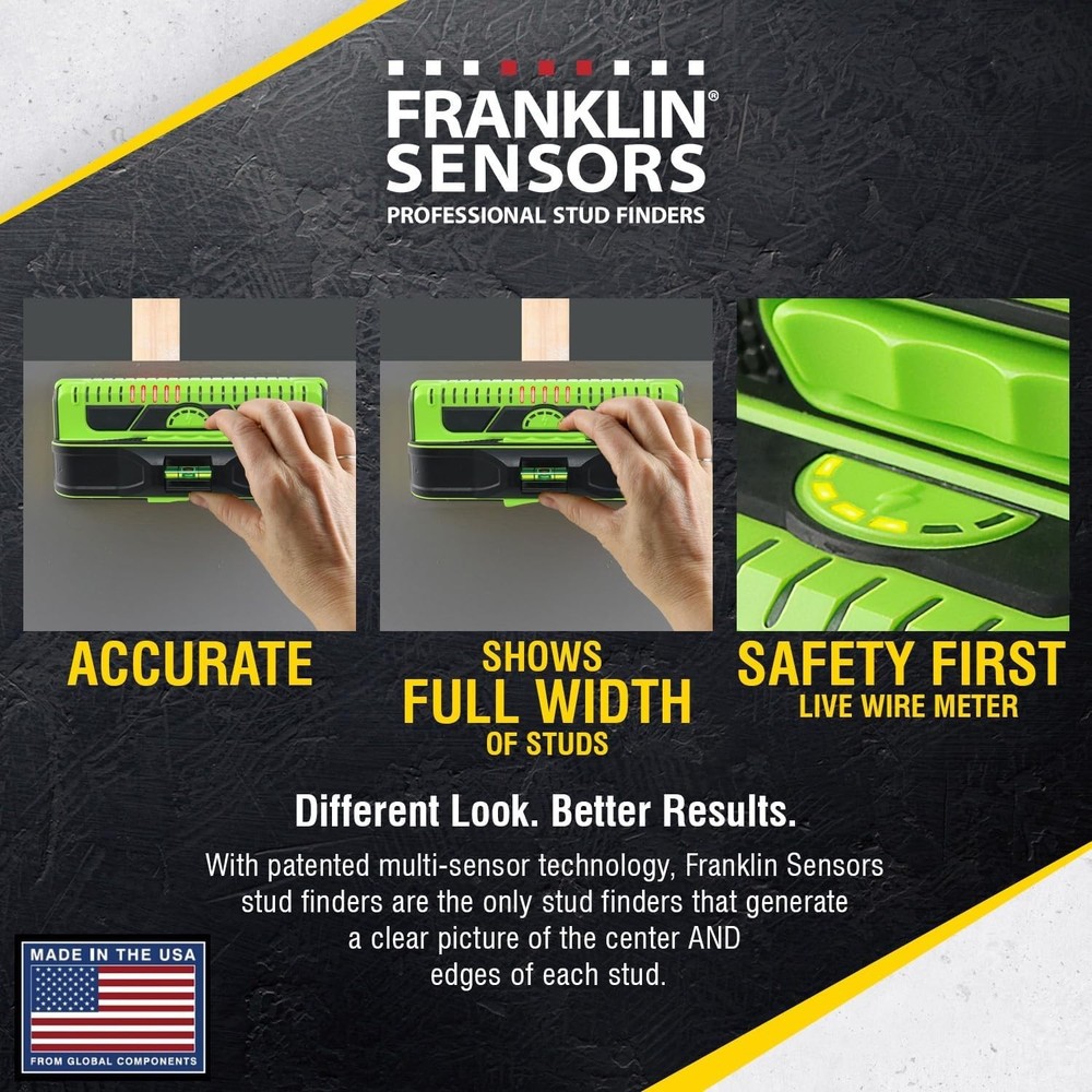ProSensor 13-Sensor Stud Finder & Live Wire Detector for Professionals & DIYers