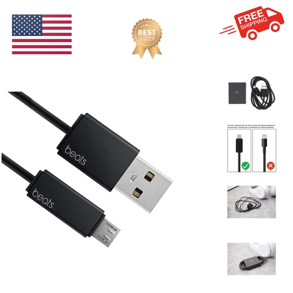 High-Performance Micro USB Charging Cable for Beats Solo & Powerbeats Series