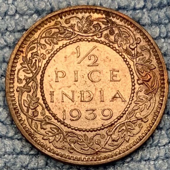 India - Half Pice 1939