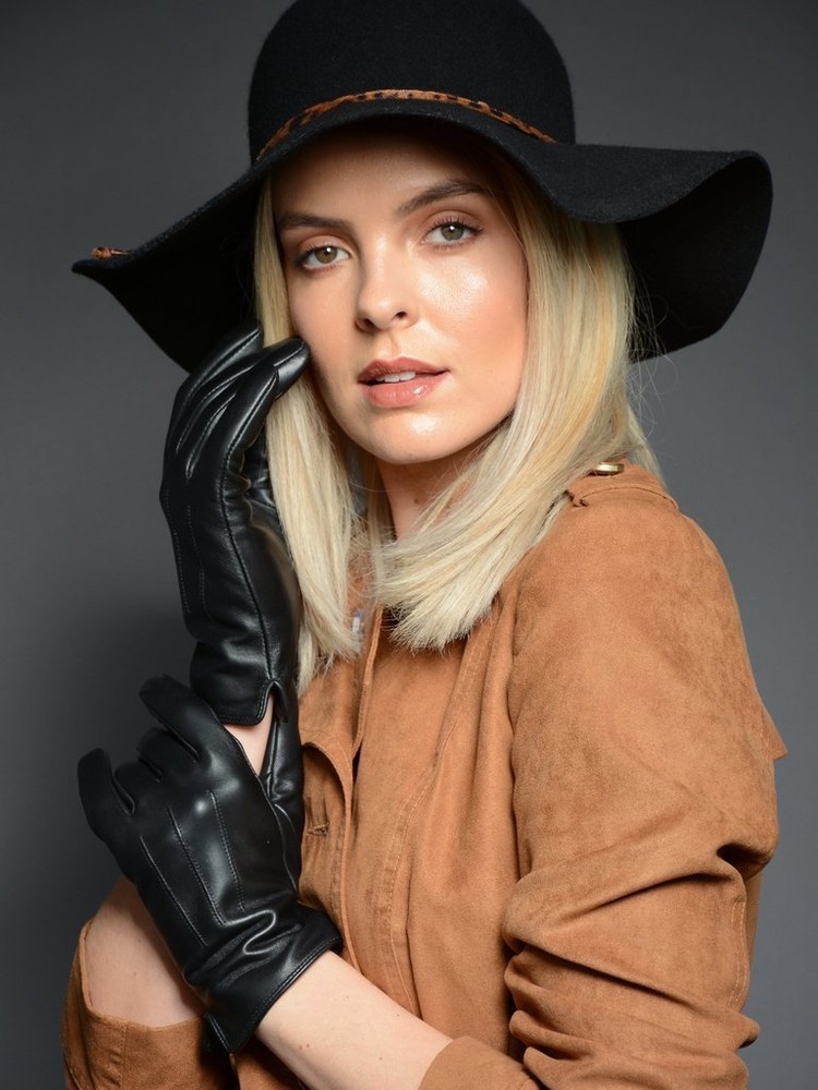 LADIES LEATHER 3 POINTER GLOVES