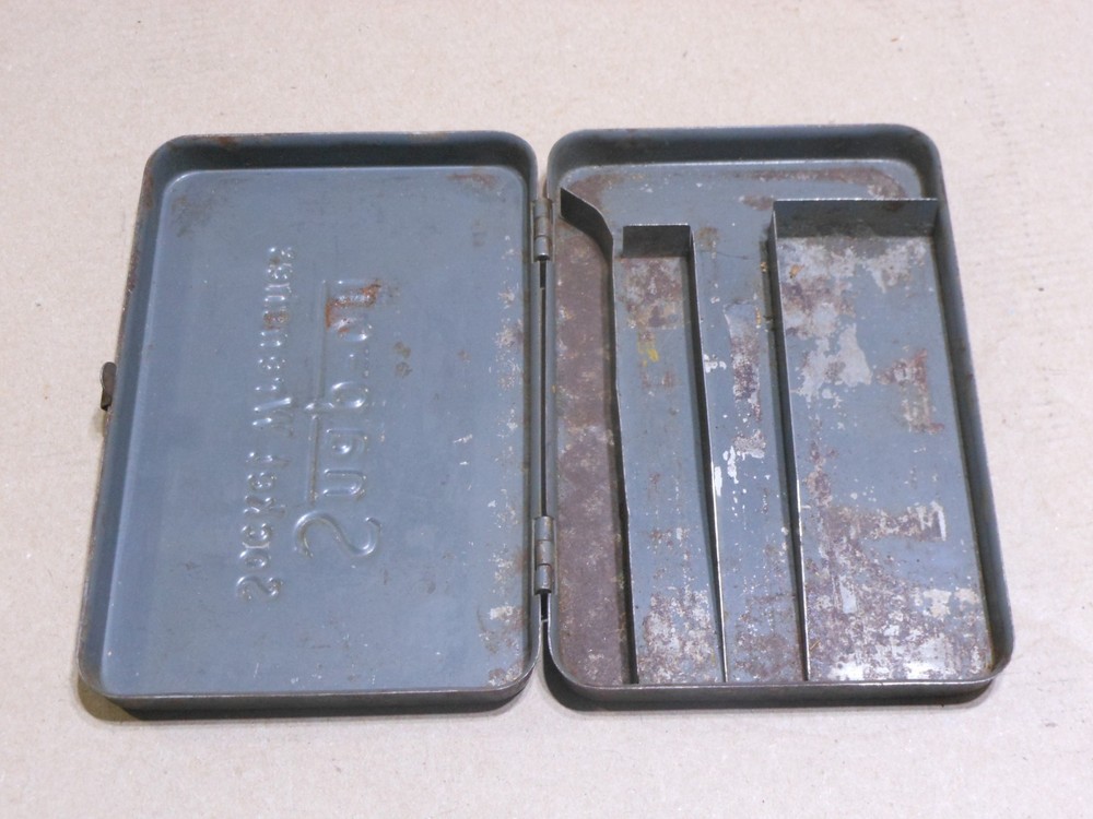 Vintage Snap On Socket Wrenches Metal Tool Box Case - Empty Box
