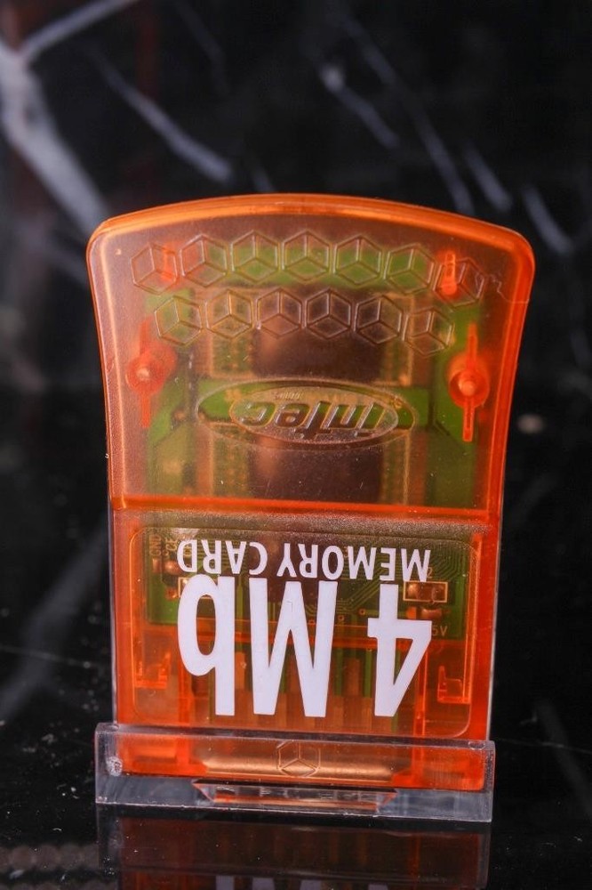 BRIGHT ORANGE Memory Card 4 MB for Playstation 1 PS1 Console