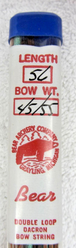 Original Bear Archery Recurve Bow Replacement String 56" Draw Wt. 45/55# Dacron