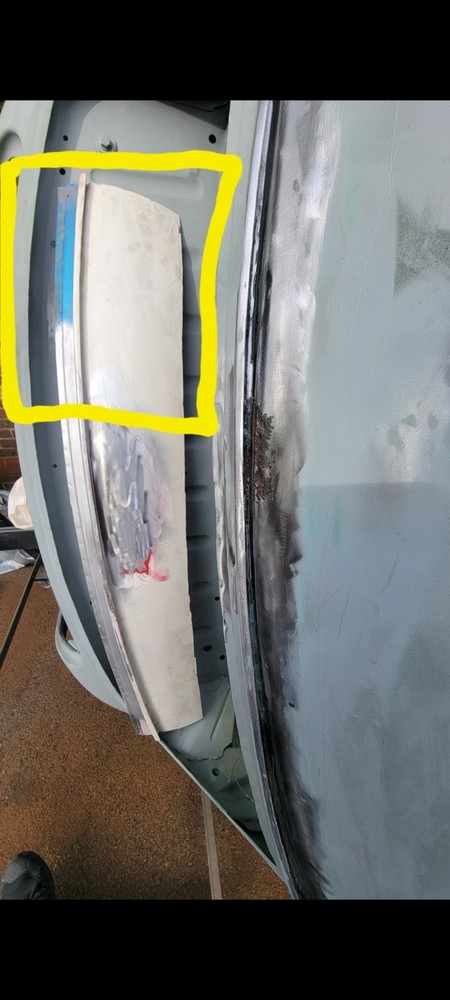 Classic Mini Rear Roof gutter panel Cut Repair Section