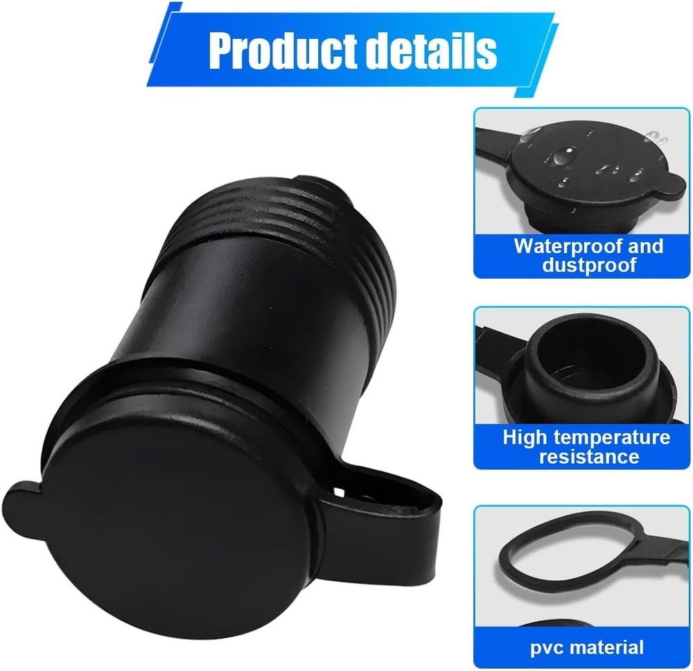 Dustproof Cigarette Lighter Adapter Socket Cap with Protective Sleeves, Unive...
