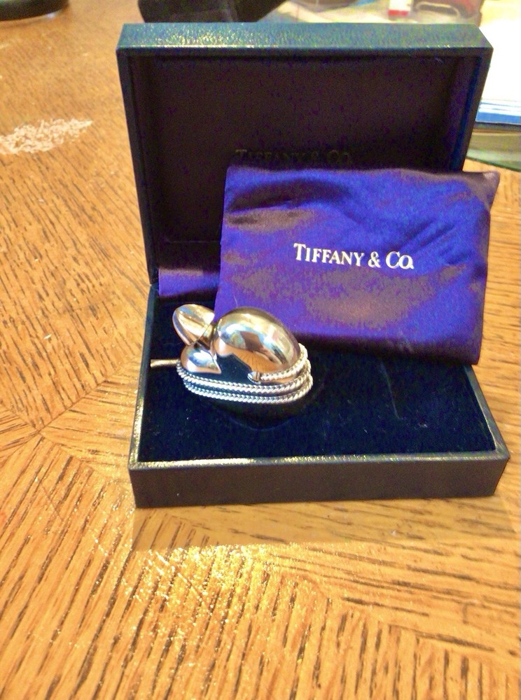 Tiffany Heart Shaped Perfume Flask With Funnel And Original Box