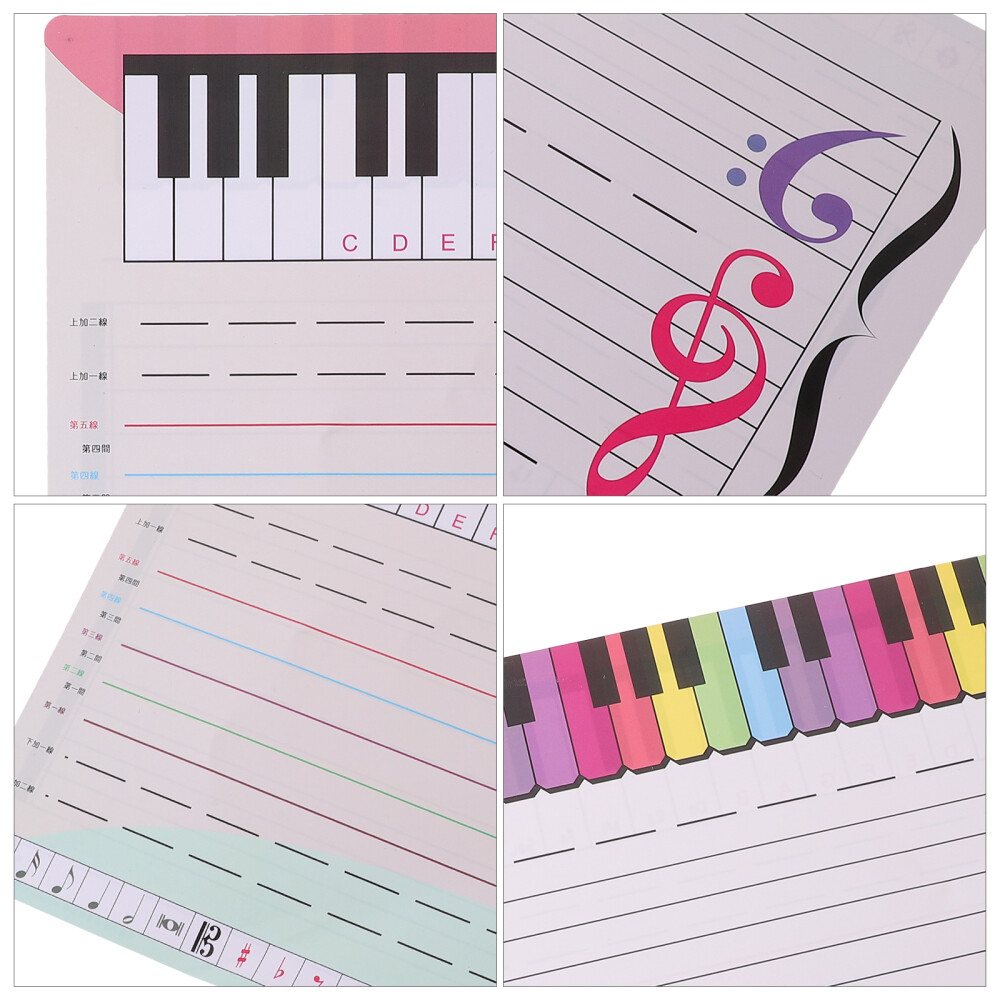 Dry Erase White Board Musical Note Lapboard Reusable Staff Board