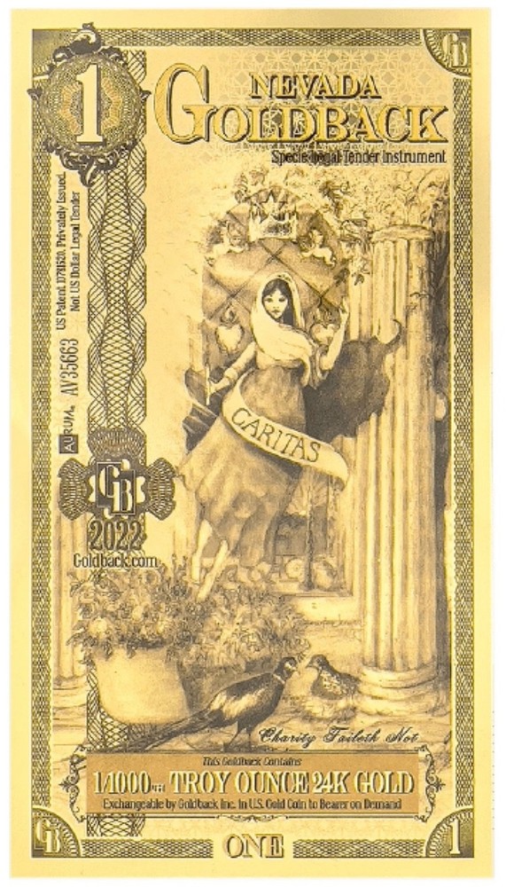 TWO - Nevada 1 Goldback Notes