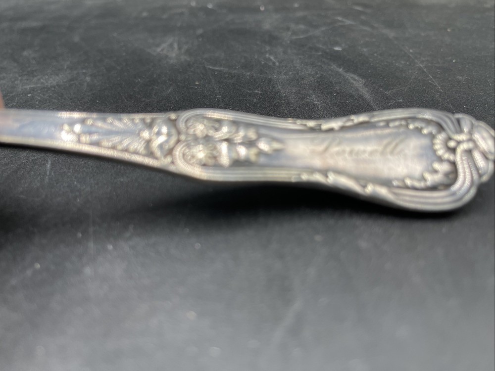 19th C. Tiffany & Co. Silver Engraved Table Crumber Read