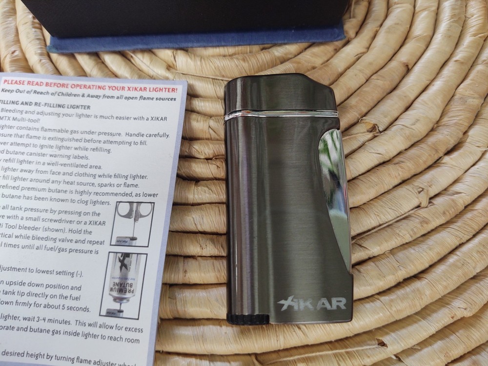 Xikar Tabletop Lighter Silver - Xi-503 Exec Lighter - Boxed